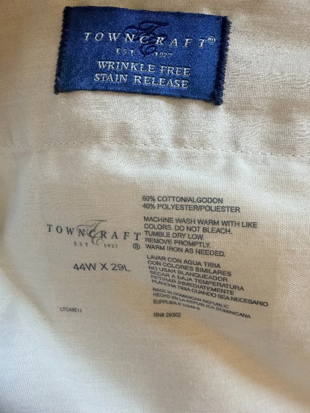 44x29 Khaki Beige Taupe Comfort Expandable Stretched Elastic Waist Men Pants